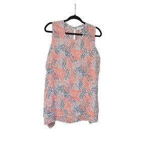 Fever Women Double Layer Sleeveless Multicolor Tunic Top|Blouse Large